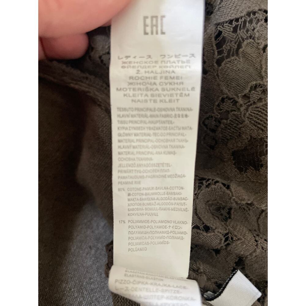 intimissimi knit pullover long sleeve dress with zipper and lace/ Brown/S - Picture 8 of 9